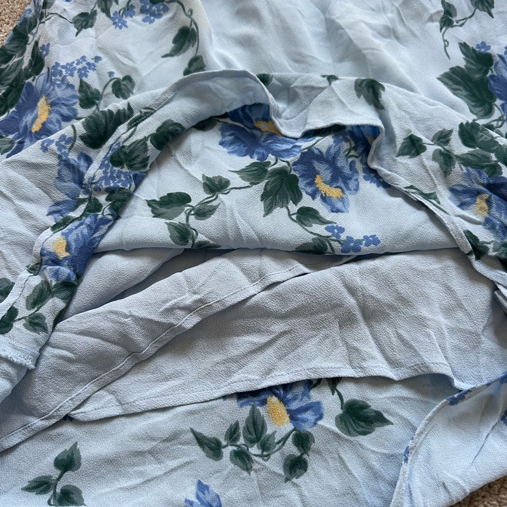 Reformation Layla Floral Midi Blue Skirt - Picture 5 of 6